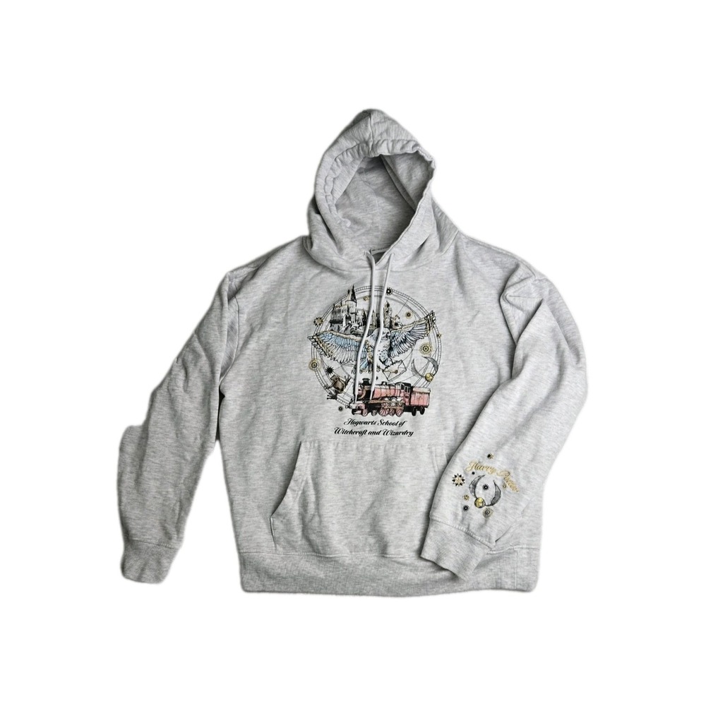 Women's Harry Potter Kangaroo Pocket Adjustable Drawstring‎ Hoodie Large L